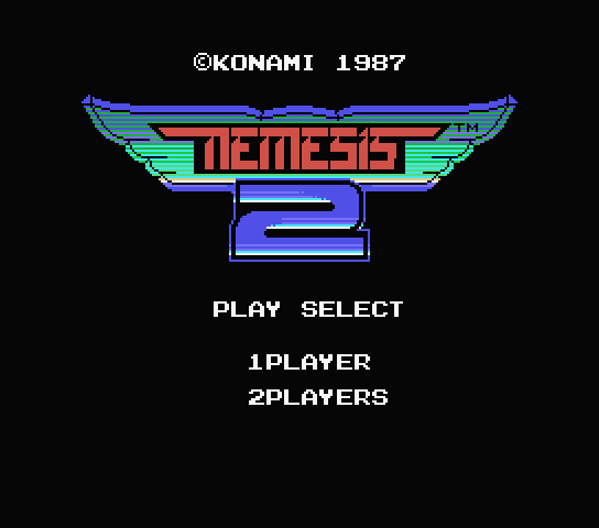 Nemesis 2 title screen for MSX